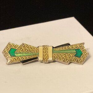 Art Deco style bowtie brooch